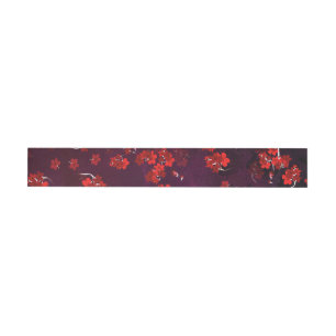 Cherry Flower 3 Wrap Around Label