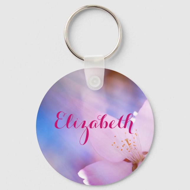 Cherry flower Heaven light personal Key Ring (Front)