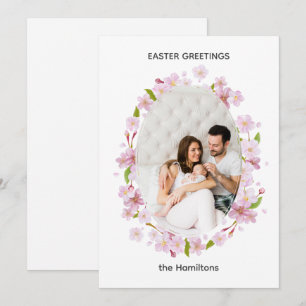 Cherry Flowers Easter Frame Card