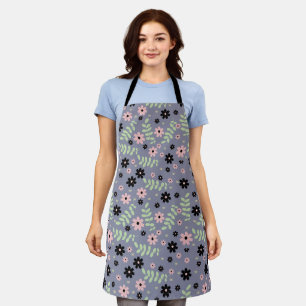 cherry flowers pattern  apron