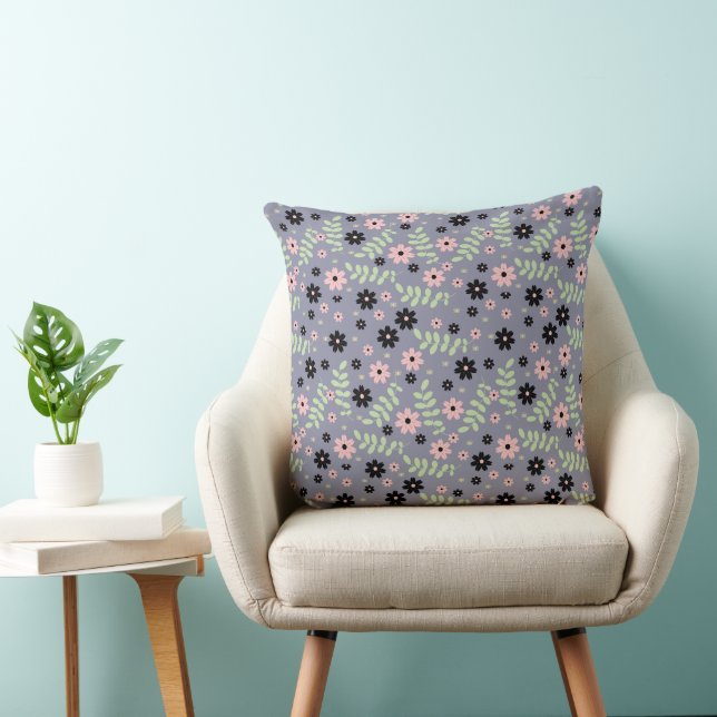 cherry flowers pattern cushion (Chair)