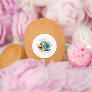 Cherry fruit Cartoon Pattern Classic Round Sticker