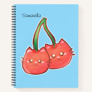 Cherry Fruit Cats Notebook