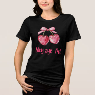Cherry fruit Illustration | Wey Aye Pet Tri-Blend Shirt