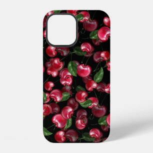 Cherry Fruit on black iPhone 12 Case