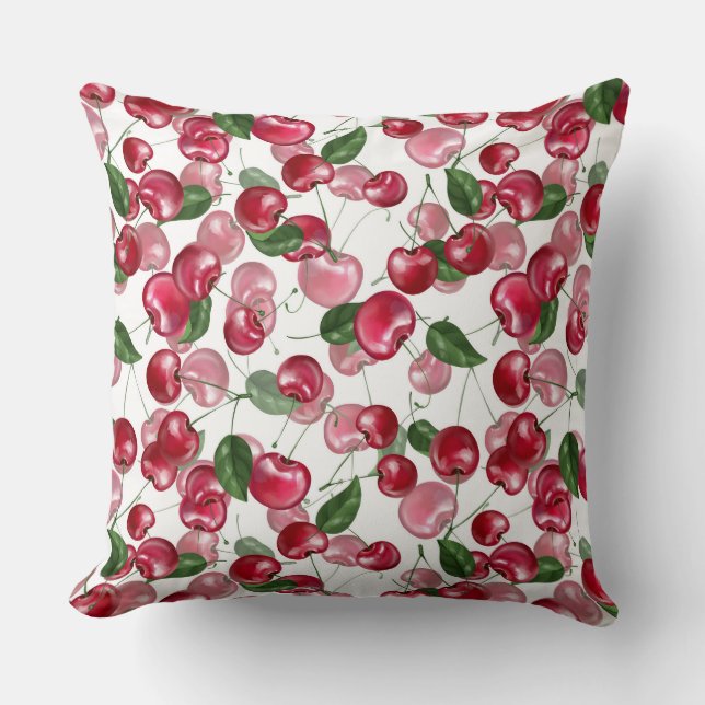 Cherry Fruit pattern Cushion (Front)