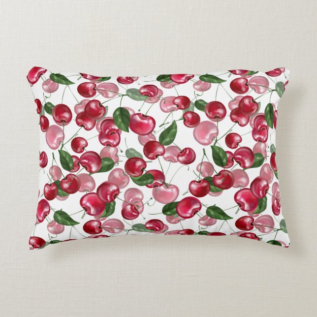 Cherry Fruit pattern Decorative Cushion (Front)