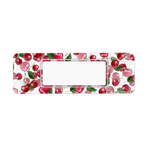 Cherry Fruit pattern Return Address Label