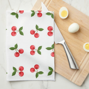 Cherry Fruit Pattern Tea Towel