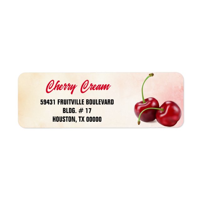 Cherry Fruit Return Address Label (Front)