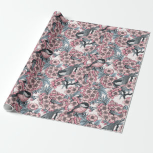 Cherry garden wrapping paper