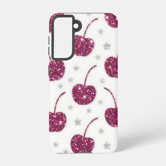 Cherry Glamour Y2K Aesthetic Samsung Galaxy S21 Case (Back)