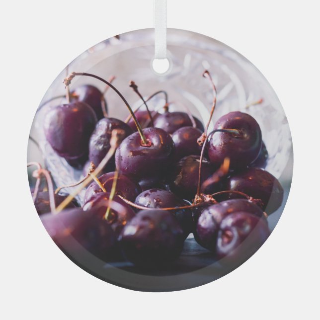 Cherry Glass Tree Decoration (Front)