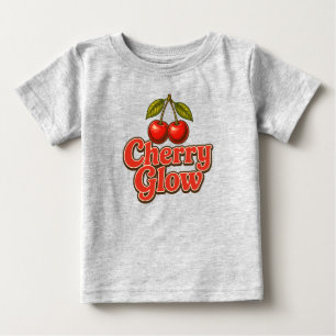 Cherry Glow Retro Vintage Cherry Graphic Baby T-Shirt
