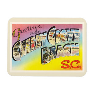 Cherry Grove Beach South Carolina SC Old Postcard- Magnet