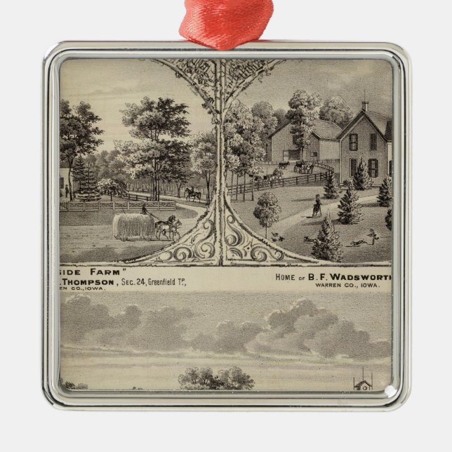 Cherry Grove,  Hillside Farm Metal Ornament (Front)