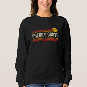 Cherry Grove Retro Vintage Distressed Style Sunset Sweatshirt