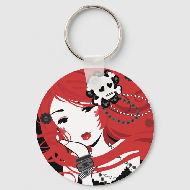Cherry Gunshot Keychain (Front)