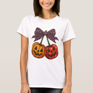 Cherry Halloween|Halloween Cherries|Pumpkin cherri T-Shirt