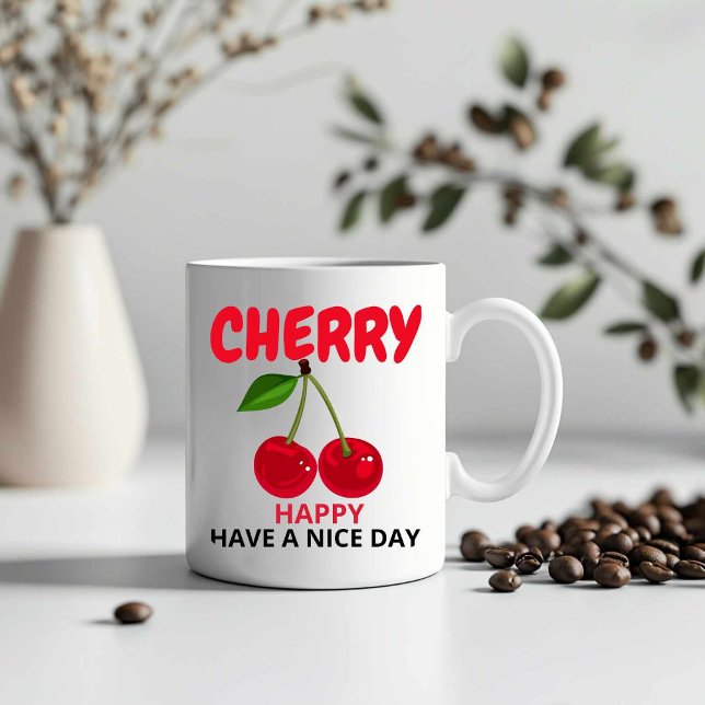 CHERRY Have A Good Day  Two-Tone Coffee Mug (Creator Uploaded)