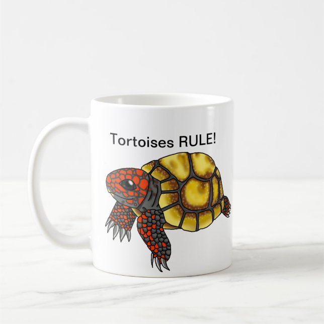 Cherry-Head Red-Footed Tortoise Mug (Left)