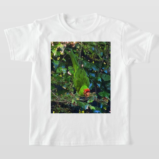 Cherry Headed Conure #1 T-shirt (Laydown)