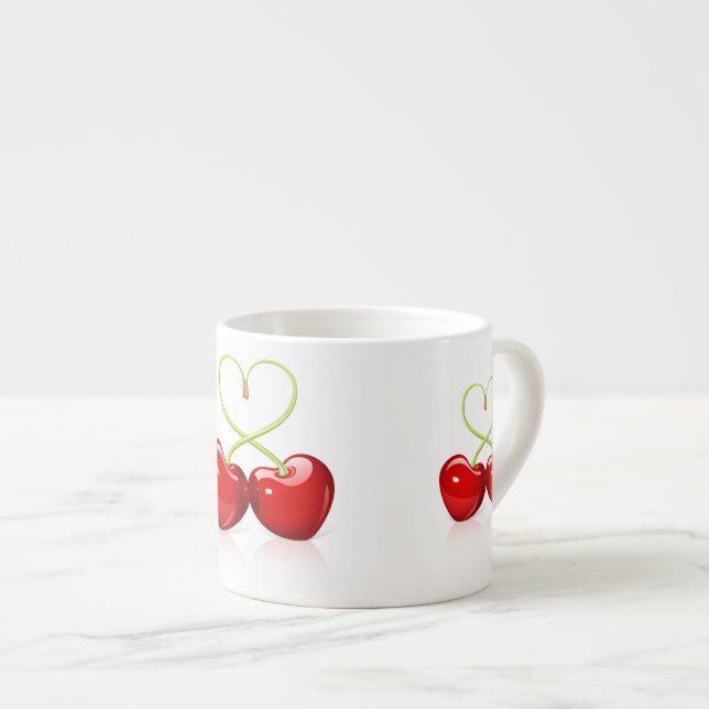 Cherry Heart Espresso Cup (Front Right)