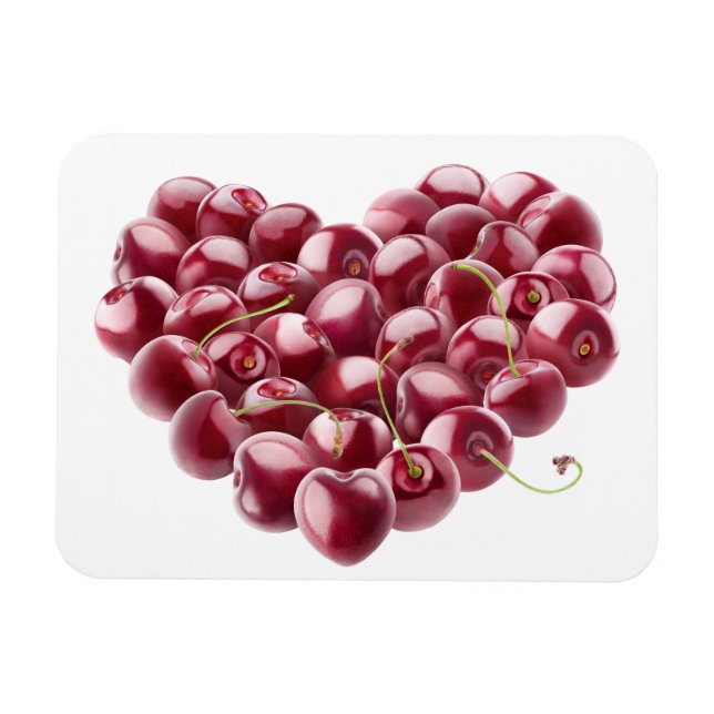 Cherry heart magnet (Horizontal)