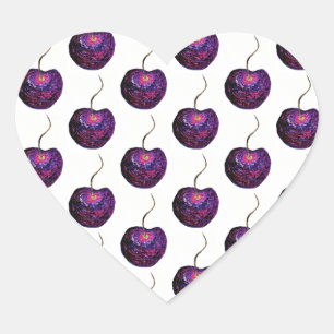 Cherry Heart Shaped Sticker