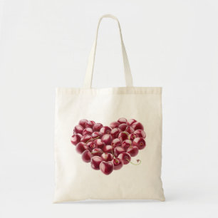 Cherry heart tote bag