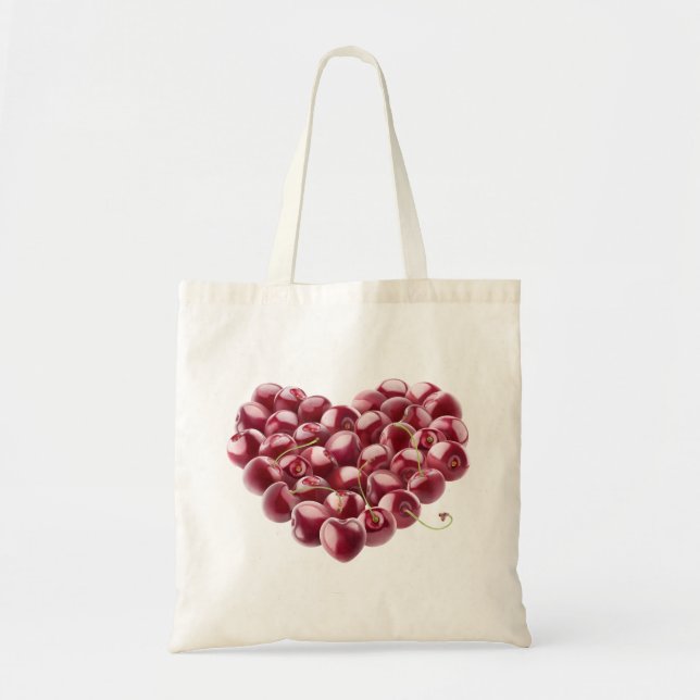 Cherry heart tote bag (Front)