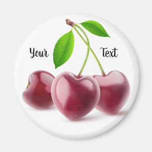Cherry hearts magnet