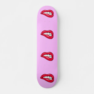 Cherry Hot Lips Popper Girl Skateboard Deck