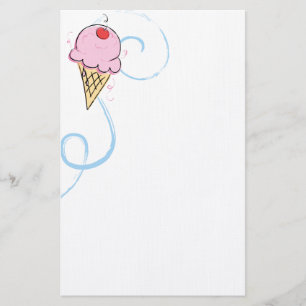Cherry Ice Cream Stationery