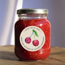 Cherry Jam and Cookie Labels, From the Kitchen Of