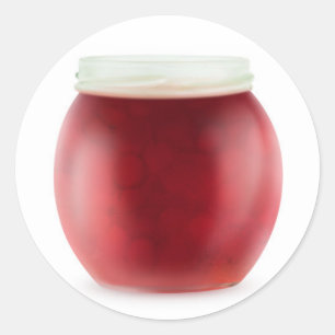 Cherry jam classic round sticker