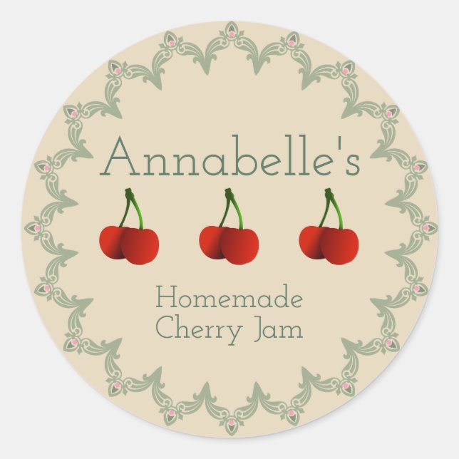 Cherry Jam Label (Front)