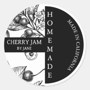 Cherry Jam Sketch Modern Business Label