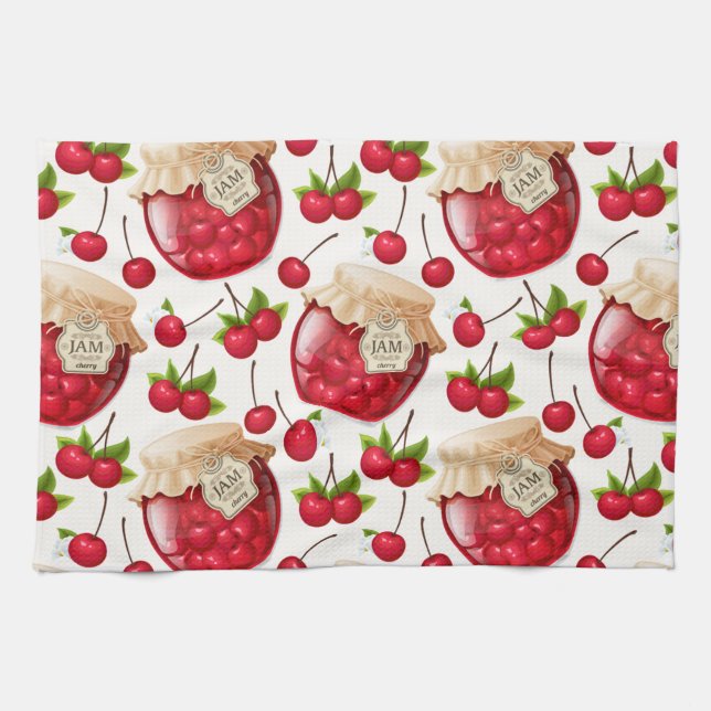 Cherry Jam Tea Towel (Horizontal)