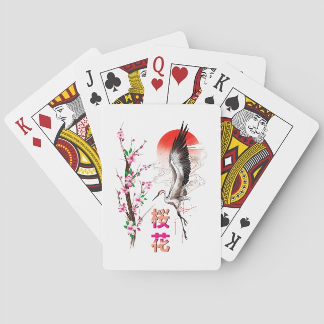 Cherry Japan Pastel Sakura Playing Cards (Back)