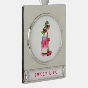 Cherry Juice Cool Drink Fruits Christmas Ornament