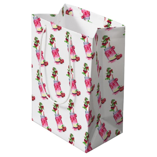 Cherry Juice Cool Drink Party Fruits Gift Bag (Back Angled)