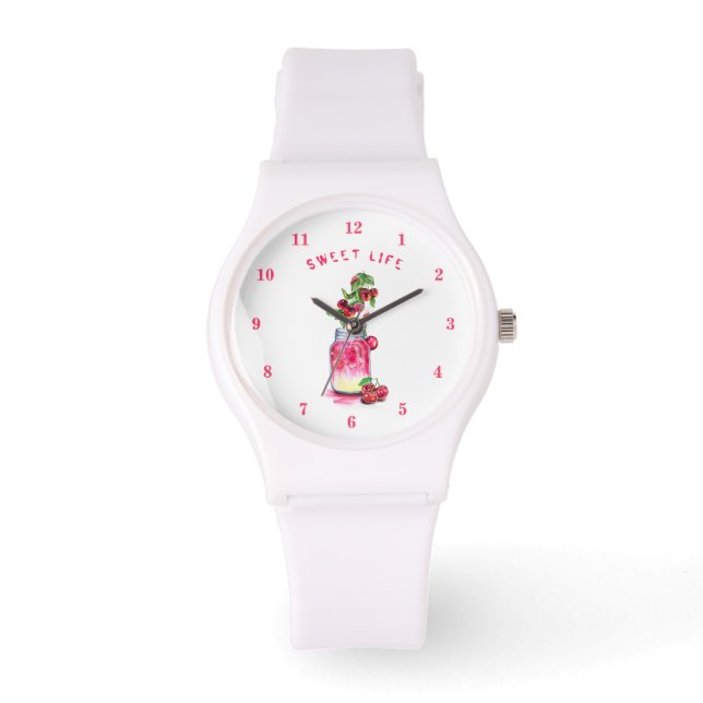 Cherry Juice Cool Drink Party Fruits Watch (Front)