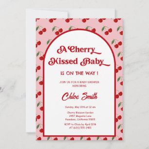 Cherry Kissed Baby Shower Invitation