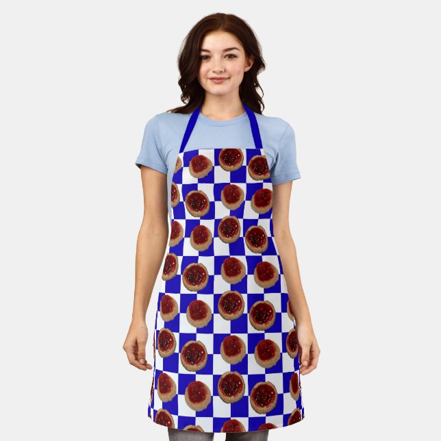 Cherry Kolaches on Checks apron (Worn)