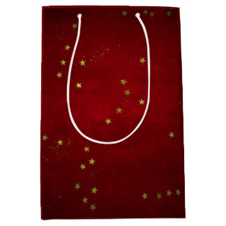 Cherry Lacquer Golden Star  Medium Gift Bag