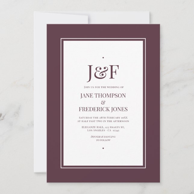 Cherry Lacquer Wedding Invitation (Front)