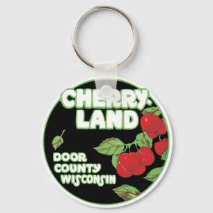 Cherry Land Door County Wisconsin ad Key Ring