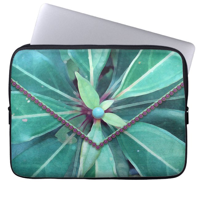 Cherry Leaves Clutch Laptop Sleeve (Front)