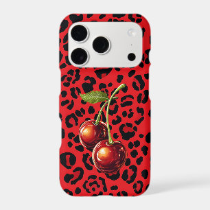 Cherry Leopard iPhone Case Red Black Wild
